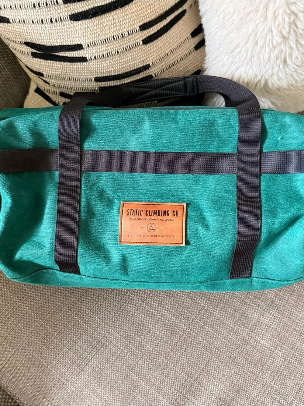 Static Climbing Emerald Green Waxed Canvas 16